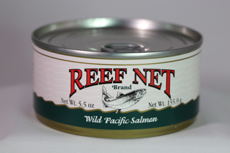 Reef Net canned wild pacific salmon
