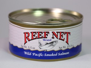 Reef Net canned wild pacific smoked salmon